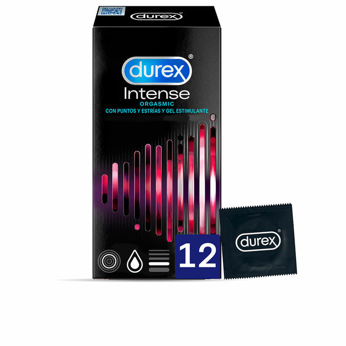 Prezervative Durex Intense Orgasmic, latex natural, 12 bucăți