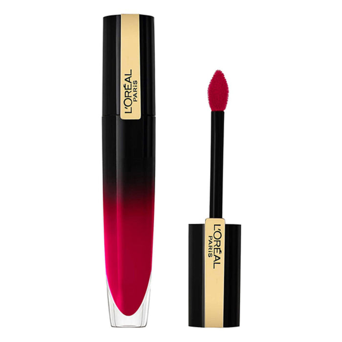 Lip-gloss L'Oreal, Brilliant Signature, roșu intens, 6,40 ml