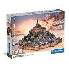 Puzzle Clementoni, colecția Compact, The Mont Saint-Michel Rising, 1500 piese
