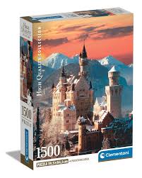 Puzzle Clementoni, colecția Compact, Castelul Neuschwanstein, 1.500 piese