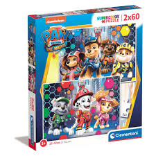 Puzzle Clementoni Paw Patrol, 2 x 60 piese, 5+ ani