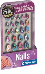 Set de unghii decorative Clementoni Crazy Chic Press & Go Nails, Butterfly