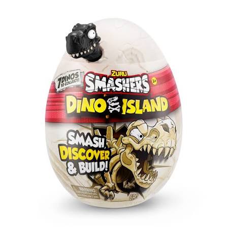 Ou surpriză Zuru Smashers Dino Island Nano Egg, dinozaur de construit, 19 modele de colecționat, 3+ ani