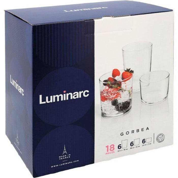 Set de pahare Luminarc Gorbea Transparent Sticlă (18 pcs)