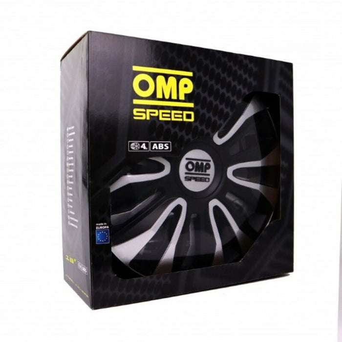 Capac de roată OMP Magnum Speed Negru Argintiu 16" (4 uds)
