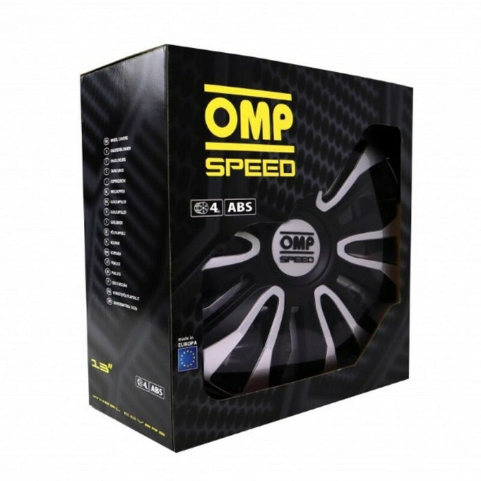 Capac de roată OMP Magnum Speed Negru Argintiu 13" (4 uds)