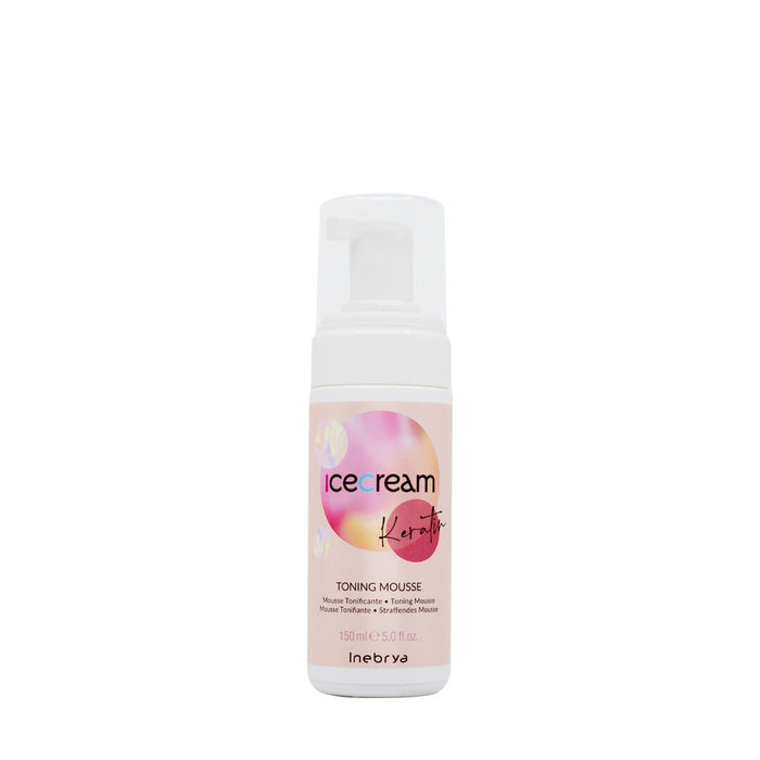Spumă tonifiantă pentru păr Inebrya Ice Cream Keratin, restructurantă, 150 ml