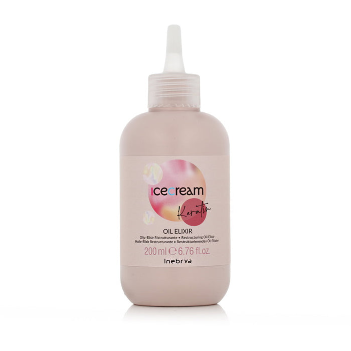 Elixir cu ulei pentru păr Inebrya Ice Cream Keratin, restructurant, 200 ml
