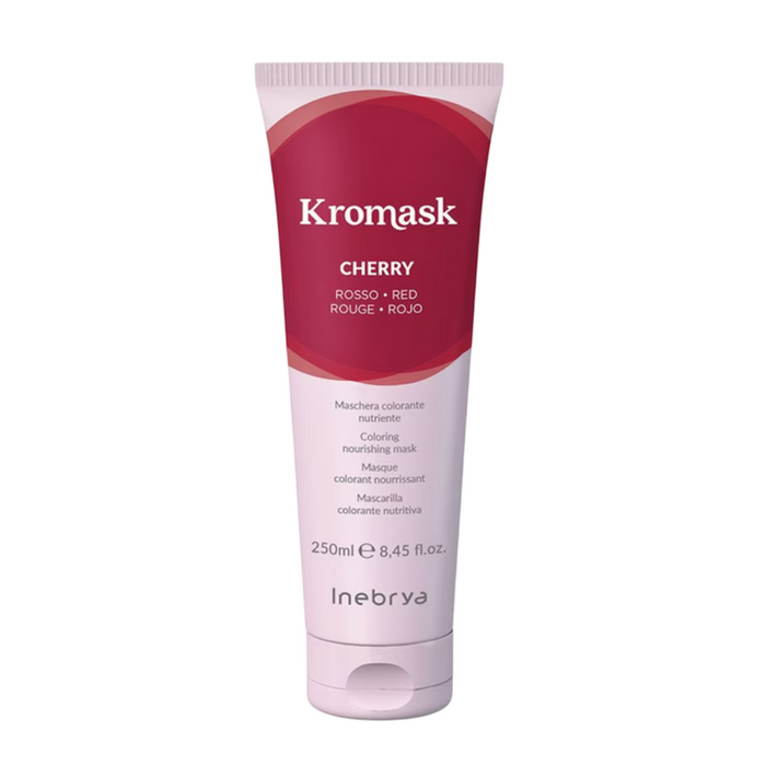 Mască cremă de colorare a părului Inebrya Kromask, hrănitoare, nuanța Cherry, 250 ml