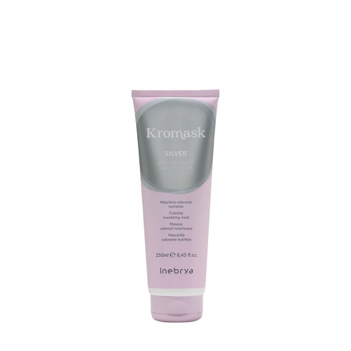 Mască de colorare a părului Inebrya Kromask, hrănitoare, nuanța Silver, 250 ml