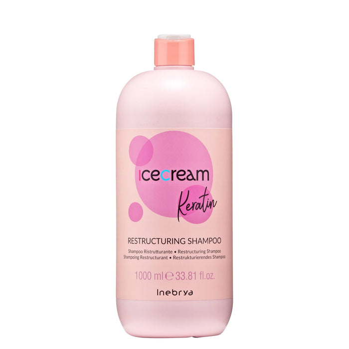 Șampon Inebrya Ice Cream Keratin, restructurant, 1000 ml