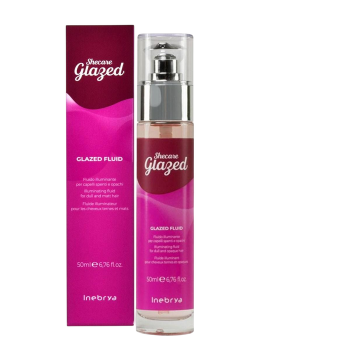Fluid pentru păr Inebrya Shecare Glazed, iluminator, pentru păr tern și lipsit de strălucire, 50 ml