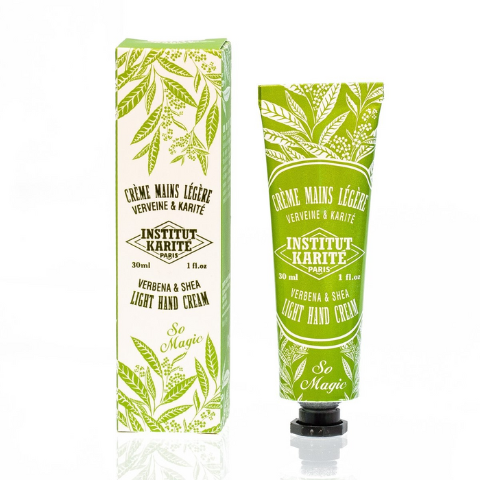 Cremă de mâini Institut Karite Paris Verbena & Light Shea, lejeră, 30 ml