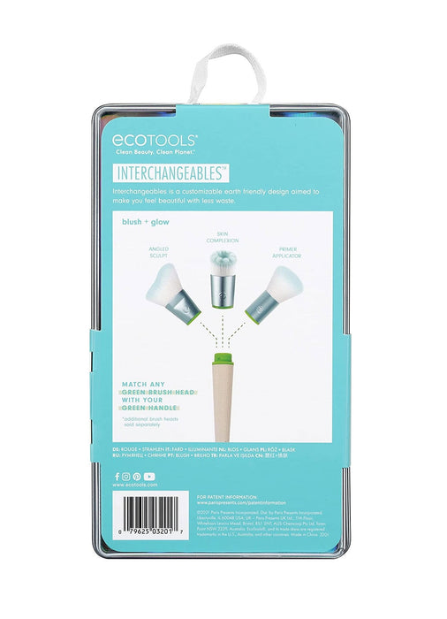 Set pensule de machiaj EcoTools Interchangeables, pentru fond de ten și fard de obraz, 5 piese