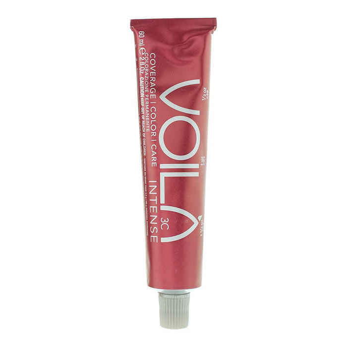 Vopsea permanentă de păr Intercosmo Voila 3C Intense, nuanța 5.21 Light Brown Iridesc Pearl, 60 ml