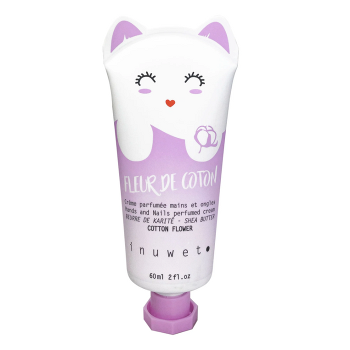 Cremă pentru mâini și unghii Inuwet Fleur de Coton, hrănitoare și catifelantă, florală, 60 ml