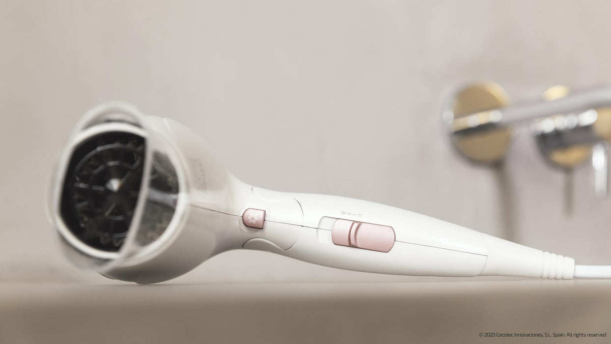Uscător de păr de călătorie Cecotec IoniCare TravelWhite, 2400 W, 2 trepte de viteză, mâner pliabil