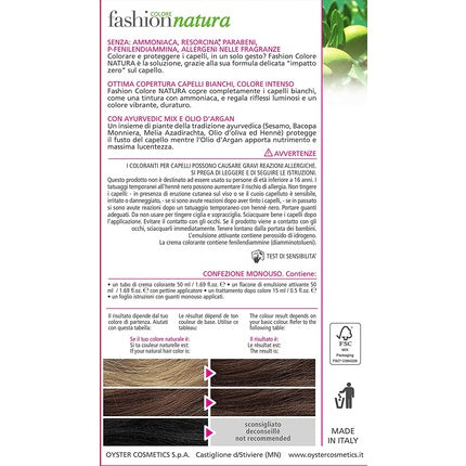 Vopsea Păr Naturală Biondo 7.0 - Blond Deschis, Fără Amoniac, Oyster Cosmetics