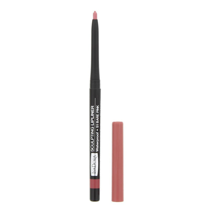 Creion de buze IsaDora Sculpting Lipliner, rezistent la apă, nuanța 51 Bare Pink, 0,3 g