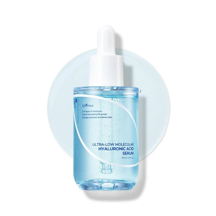 Ser pentru față Isntree Ultra-Low Molecular Hyaluronic Acid, hidratant, pentru utilizare zilnică, 50 ml