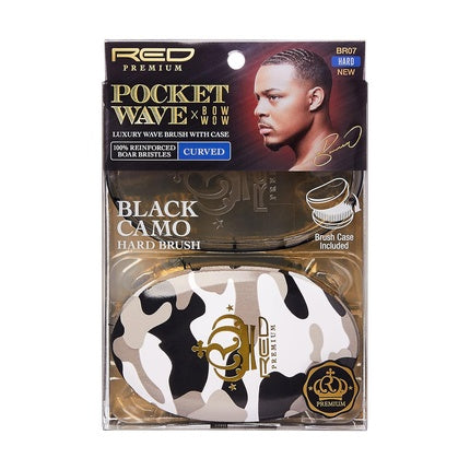 Perie Palmier Red by Kiss cu Peri Rigizi de Mistreț, Culoare Camuflaj Negru