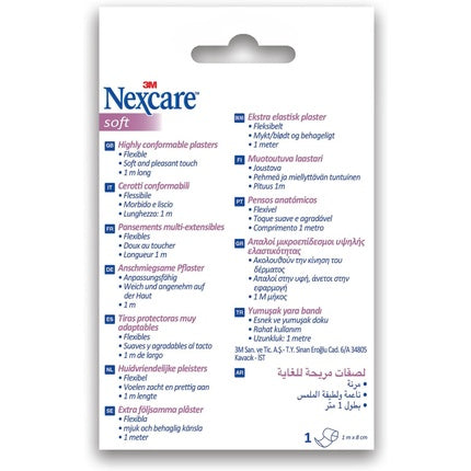Bandaj medical Nexcare Soft, alb, 8 cm x 1 m