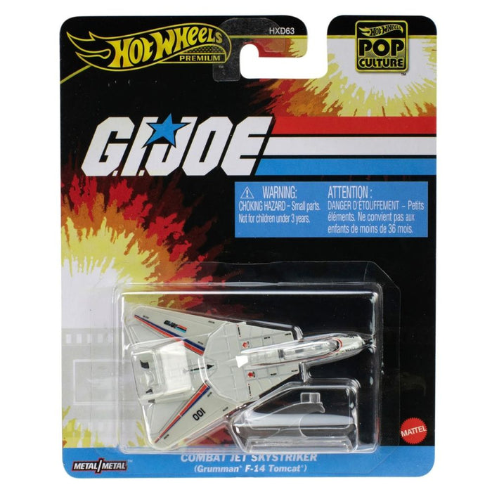 Avion de jucărie Mattel Hot Wheels G.I. Joe Combat Jet Skystriker, Grumman F-14 Tomcat, scara 1:64