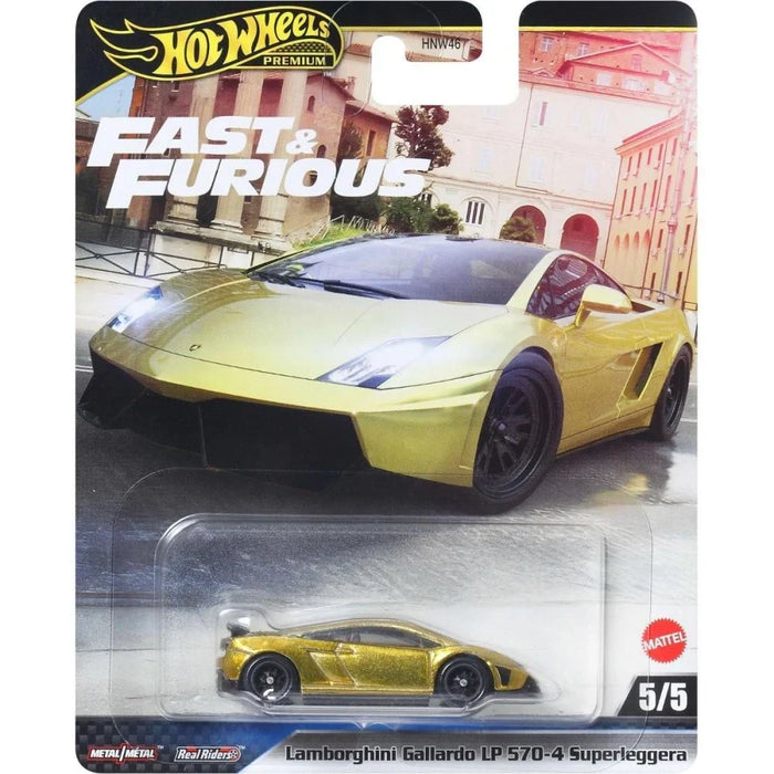 Mașinuță Mattel Hot Wheels Fast & Furious, Lamborghini Gallardo LP 570-4 Superleggera, scara 1:64