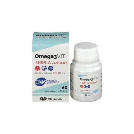 Supliment alimentar Massigen Omega 3 Tripla acțiune, perle soft gel, EPA și DHA