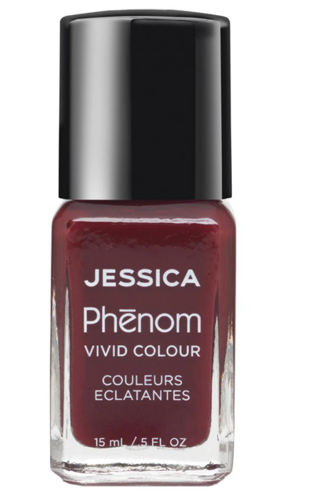 Lac de unghii Jessica Phenom Vivid Colour, nuanța PHEN-034, roșu burgund, 15 ml