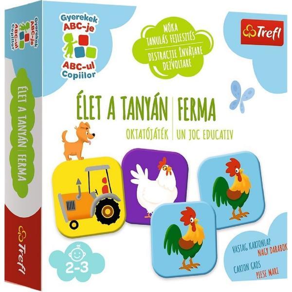 Joc educativ Trefl, Ferma, carton gros, piese mari, 2–3 ani