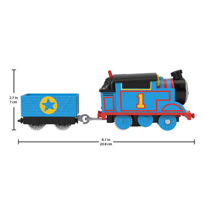 Locomotivă motorizată Mattel Thomas și prietenii, Thomas cu marfă, 20,8 cm