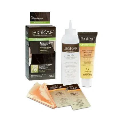 Biokap Nutricolor Delicato 400, Vopsea de păr, Natural Chestnut, 140 ml