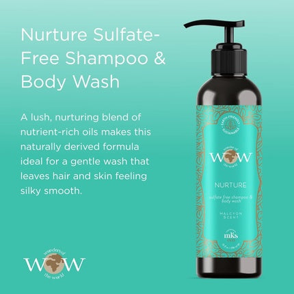 Șampon și gel de duș MKS eco WOW Nurture, Halcyon Scent, 10 Fl Oz