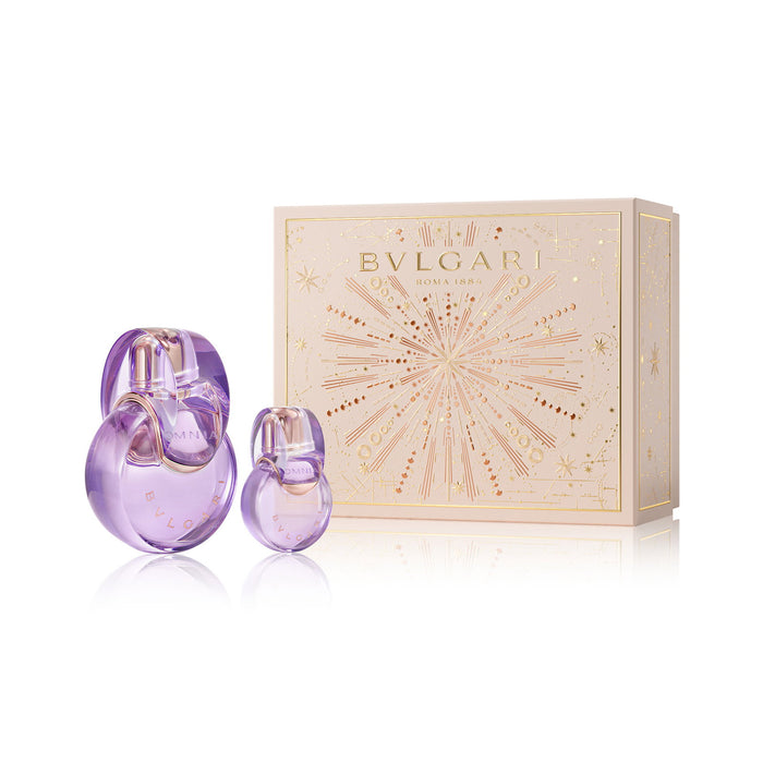 Set Apă de toaletă Bvlgari Omnia Amethyste, pentru femei, 100 ml + miniatură 15 ml
