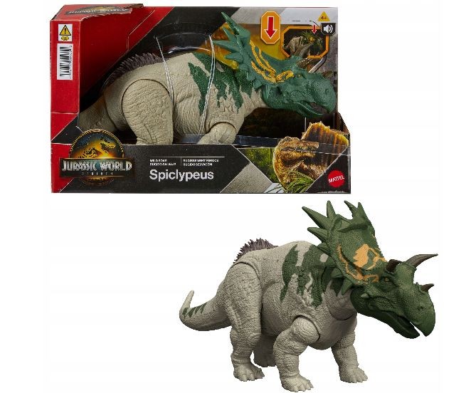 Figurină dinozaur Mattel Jurassic World Rebirth Wild Roar, Spiclypeus, 4+ ani
