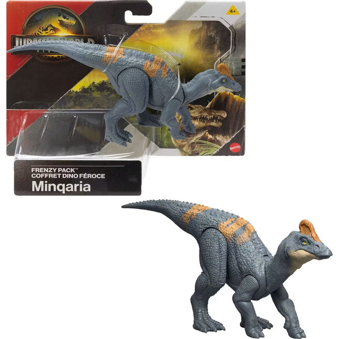 Figurină Mattel Jurassic World Rebirth Frenzy Pack, Minqaria, 18 cm, 4+ ani