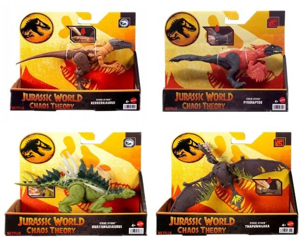 Figurină dinozaur Mattel Jurassic World Chaos Theory Strike Attack, diverse modele