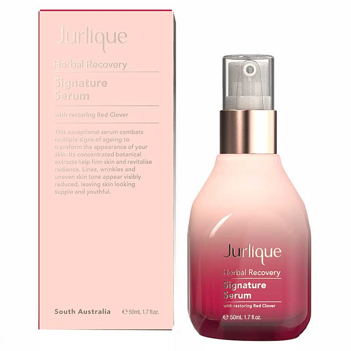 Ser de față Jurlique Herbal Recovery Signature, cu efect de fermitate, cu trifoi roșu, 50 ml