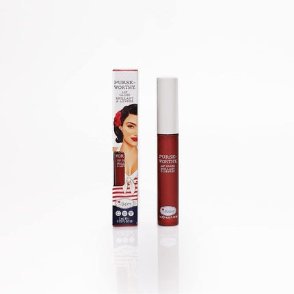 Bling Gloss, Thebalm, Purseworthy Mini Lip Gloss, roșu mat, 3ml