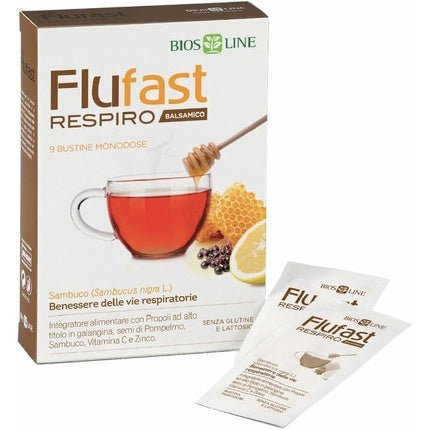 Supliment Respiratoriu, Bios Line, Flufast Respiro, balsamic, 9 plicuri