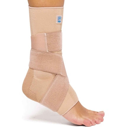 Branț elastic pentru gleznă, Prim, 8 Ts, culoare bej, pad de silicon