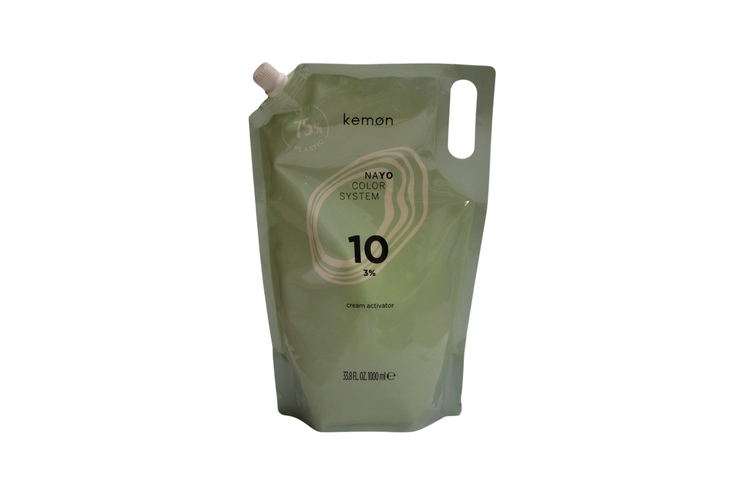 Loțiune activatoare pentru culoarea părului Kemon Nayo Cream Activator, 10 vol., 3%, 1000 ml