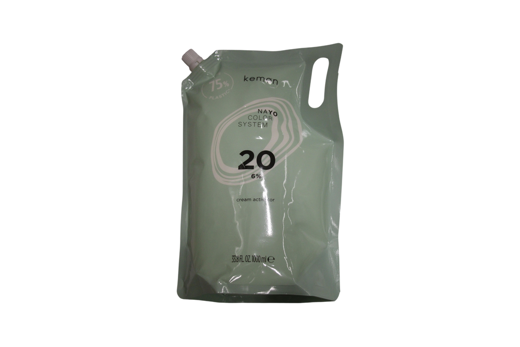 Cremă activatoare pentru vopsirea părului Kemon Nayo Cream Activator, 20 vol. (6%), 1000 ml