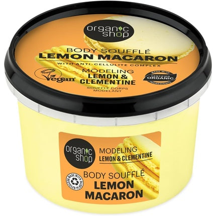 Soufflé de corp Organic Shop Lemon Macaron, 250ml