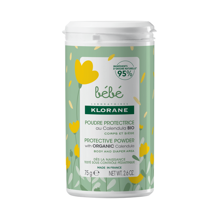 Pudră pentru corp Klorane Baby, protectoare, cu gălbenele bio, 75 g