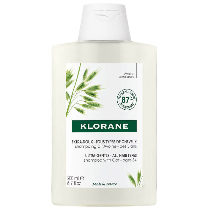 Șampon Klorane Oat Milk, curățare blândă, pentru toate tipurile de păr, 200 ml