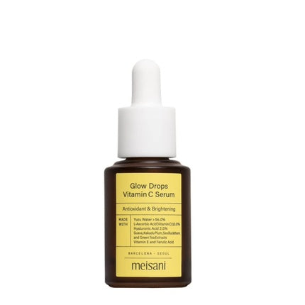 Ser luminizant Meisani Glow Drops cu Vitamina C, 80g, sticlă brună