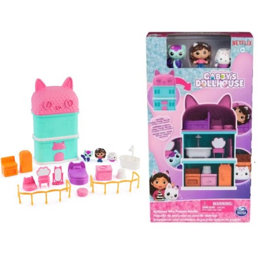 Set de joacă SpinMaster Gabby's Dollhouse, Mini casa pentru pisici a lui Gabby, 3+ ani