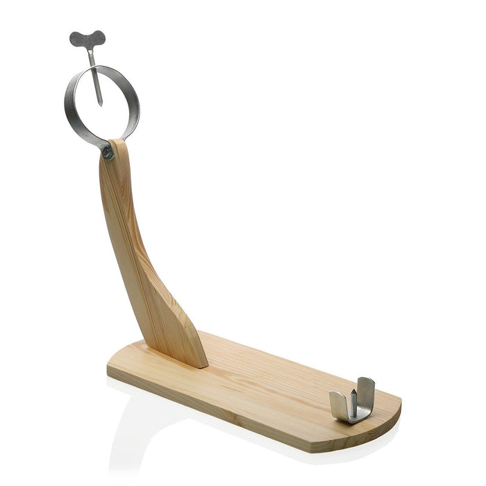 Suport din lemn pentru jambon Light, Versa, 39.5x16.5x42 cm, lemn de pin